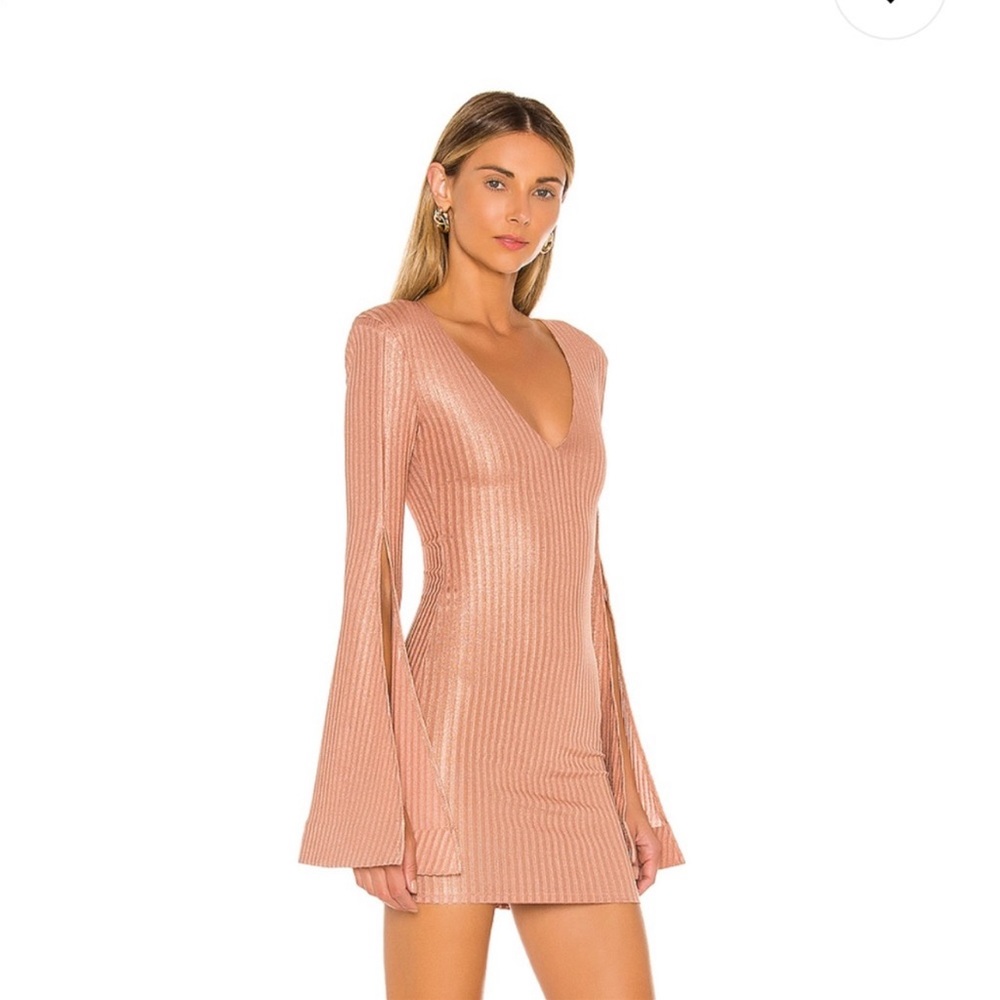 🌹x REVOLVE Moseley Mini Dress in Metallic Rose🌹